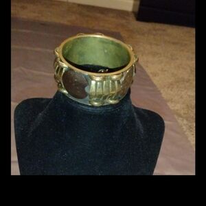 Brown and Gold Bracelet Accent